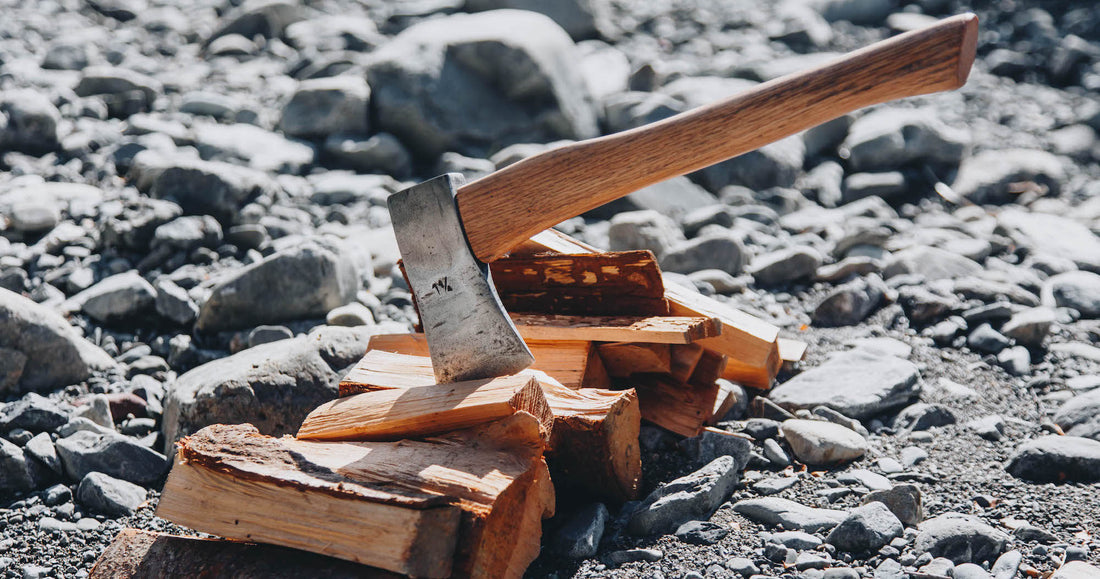Carving an axe handle