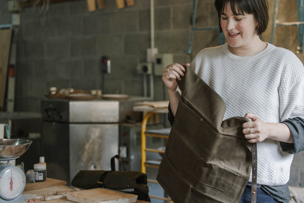 Waxed Canvas Waist Apron