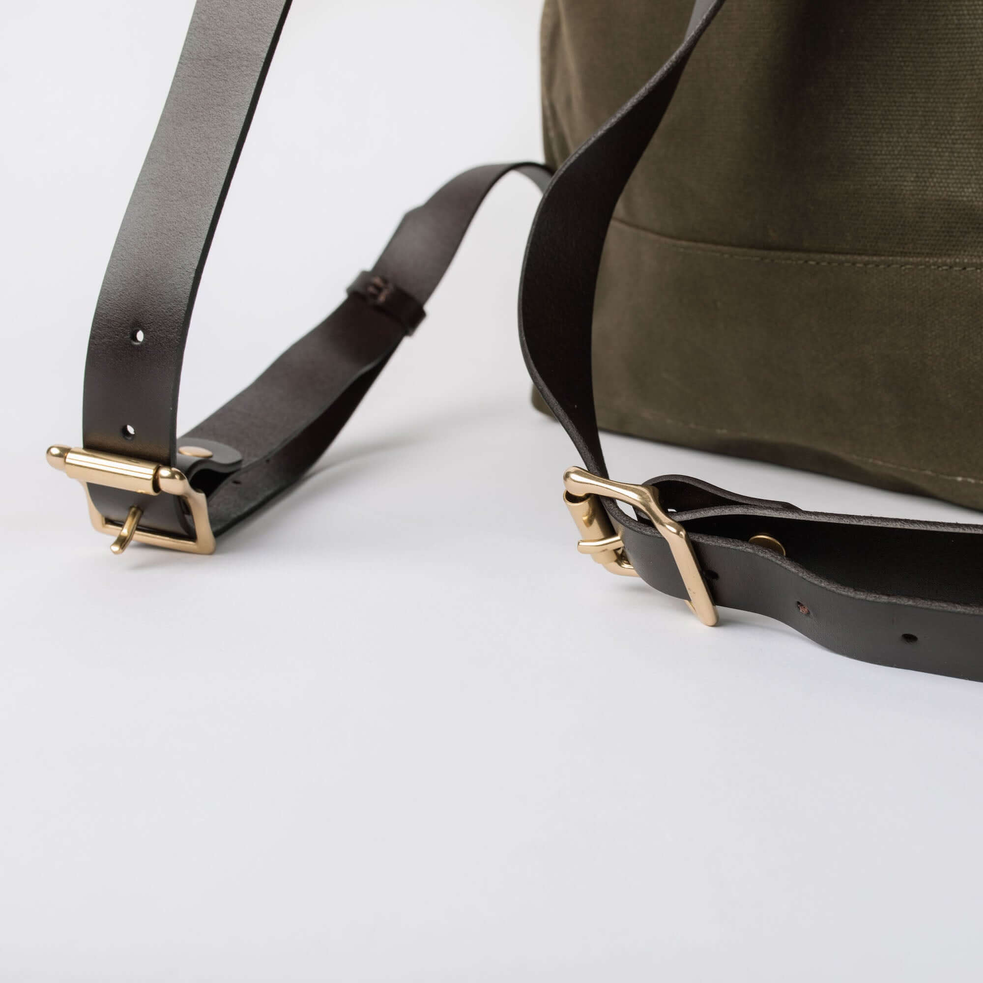Common Goods Waxed Canvas Rucksack Buckle and Straps