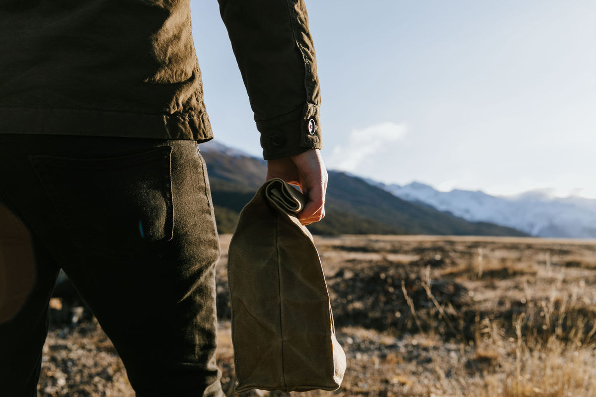 Waxed Canvas Lunch Bag.