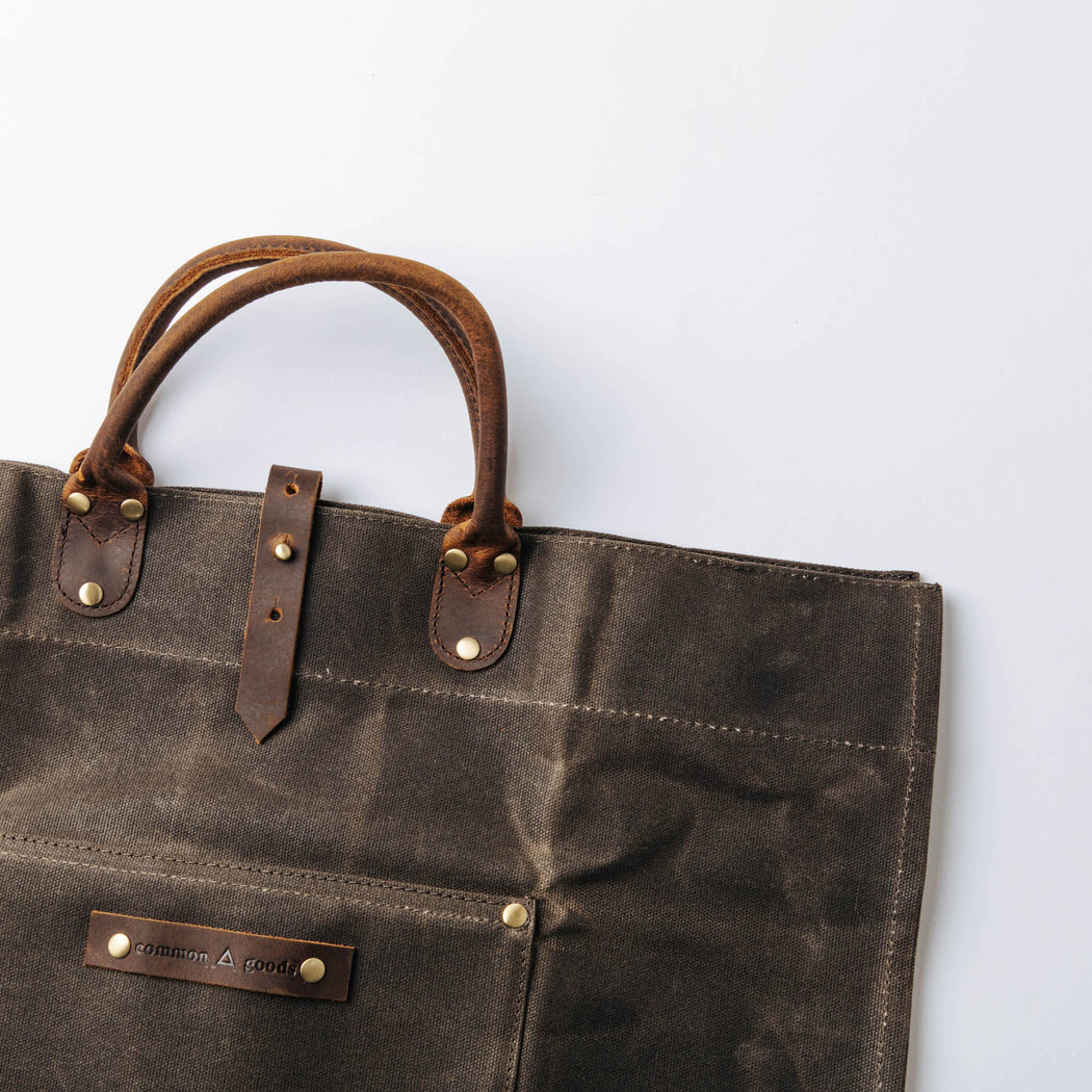 Common Goods Waxed Canvas Firewood Carrier
